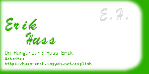 erik huss business card